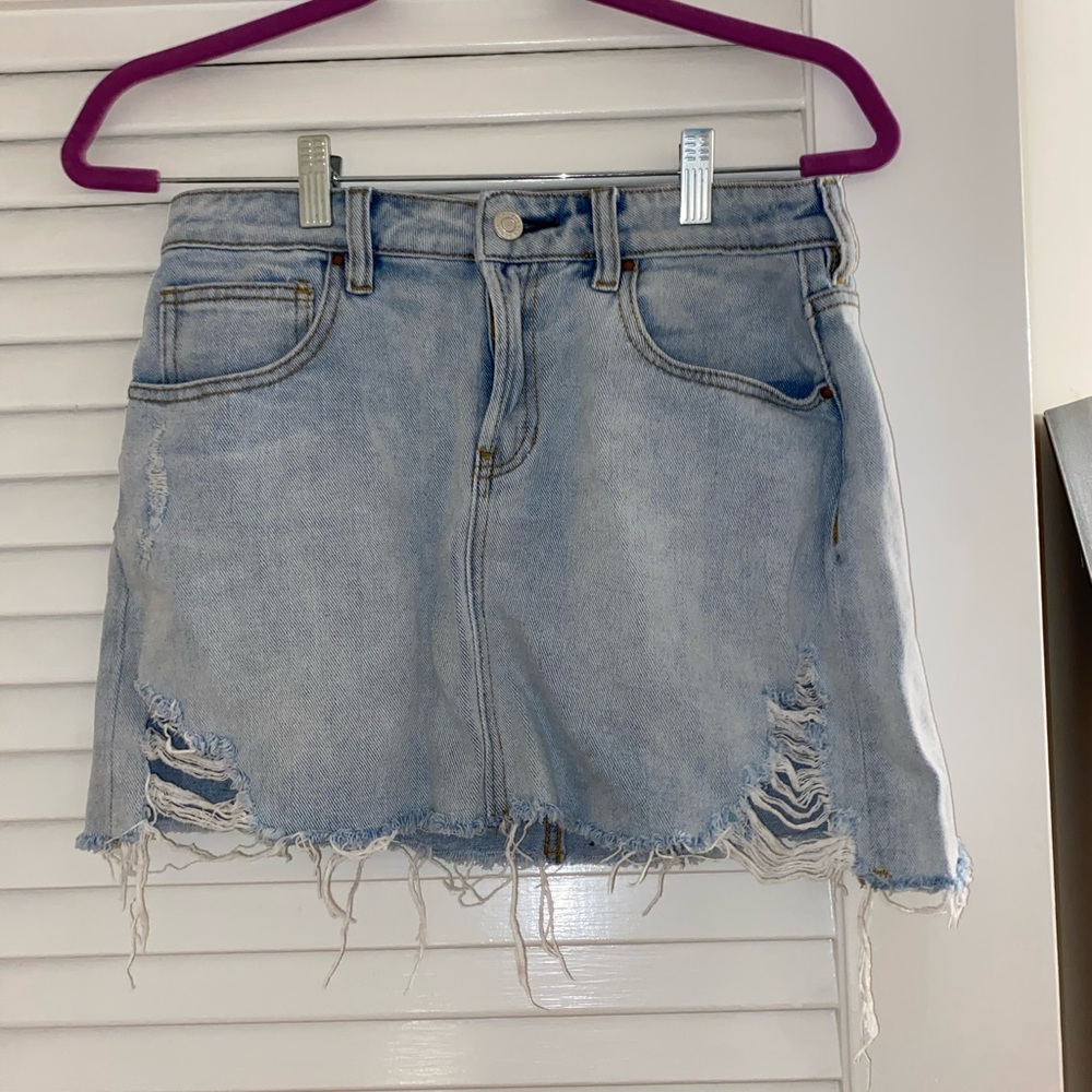 Denim mini skirt